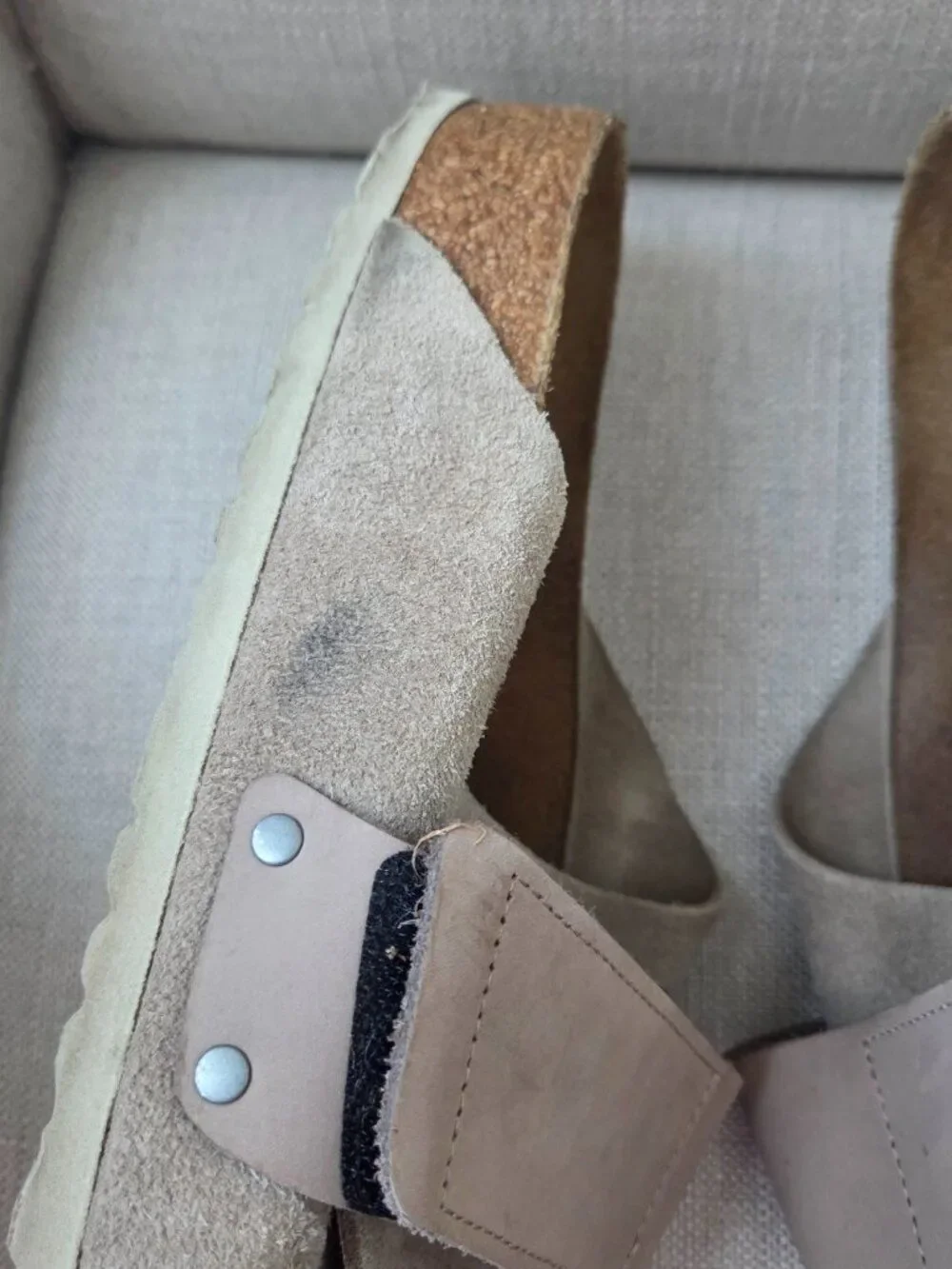 Birkenstock Kyoto Nubuck Suede Sandals Mens Size EU 46 US 13 - 13.5 Gray Slip On